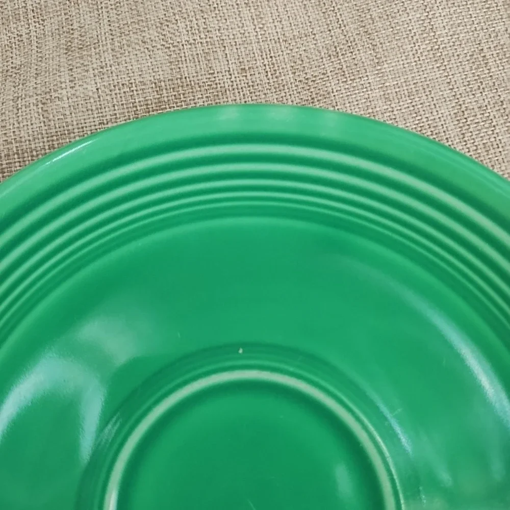 Vintage Pre 1972 Fiesta Light Green Chartreuse Saucers Lot of 2 Fiestaware VG